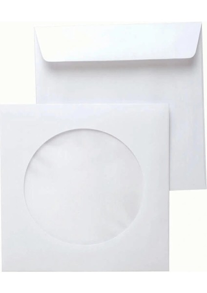 CD Zarfı (12,5X12,5) Pencereli Beyaz 90 gr