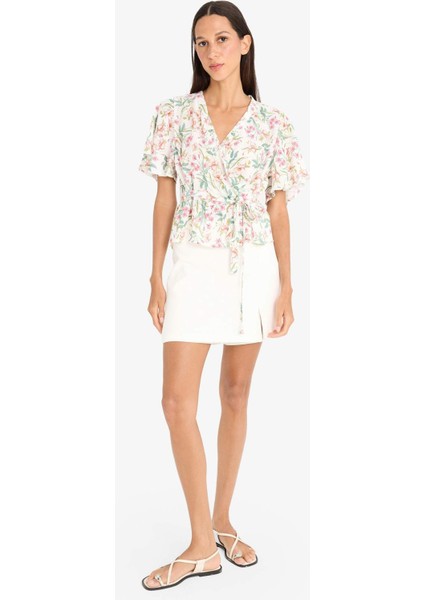 Normal Bel Basic Düz Şort Etek C1860AX25SP