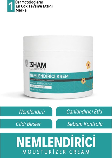 Su Bazlı Moisturizer Nemlendirici Aydınlatıcı Yüz Kremi | Hyaluronik Asit | 100 ml | Tüm Cilt Tipler