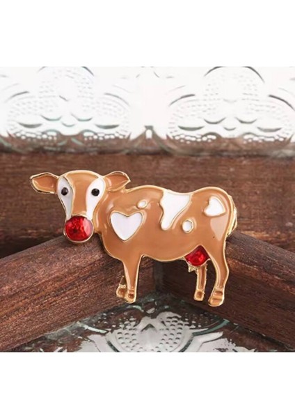 Sevgi Dolu Inek Broş