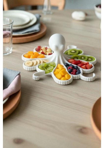 Dekoratif Ahtapot Stand – Takı, Makyaj ve Masaüstü Düzenleyici, Çok Amaçlı Biblo ve Sunumluk Obje