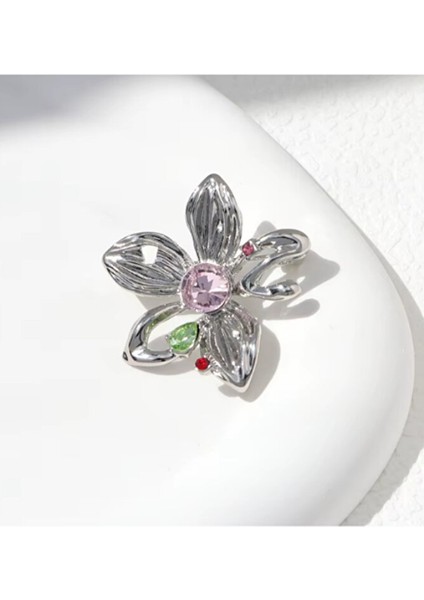 Silver Bloom Çiçek Broş modelleri