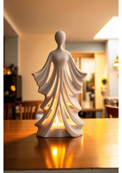 Kadın Figürlü Dekoratif Mumluk Bohem Modern Ev Ofis Aksesuarı Romantik Hediye Tasarımı fiyatları