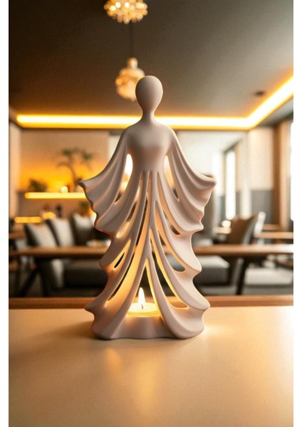 Kadın Figürlü Dekoratif Mumluk Bohem Modern Ev Ofis Aksesuarı Romantik Hediye Tasarımı fırsatları