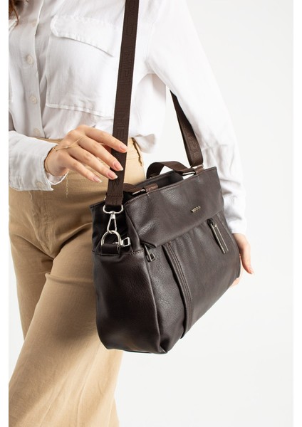 Büyük Boy Kadın Omuz ve Çapraz Çanta – Yumuşak Deri Dokulu, 3 Ana Bölmeli, Çok Cepli ve Günlük Kullanıma Uygun fiyatları