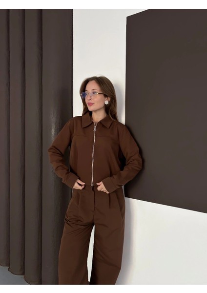 Trenç Takım Alt Üst Kahve Ons modelleri