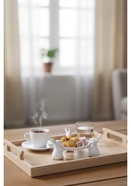 Dekoratif Şekerlik Sunumluk Tavşan Figürlü 15 cm Modern Reçine Kase Biblo Ev Hediyesi fiyatları