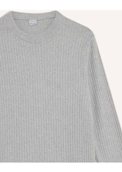 Standart Fit Bisiklet Yaka Basic Dokulu Triko Kazak E0811AX25WN