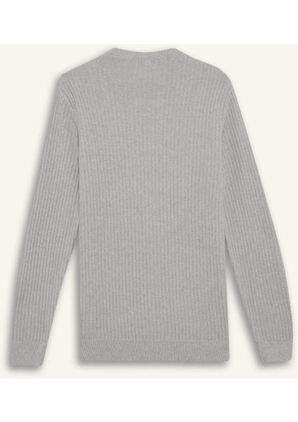 Standart Fit Bisiklet Yaka Basic Dokulu Triko Kazak E0811AX25WN