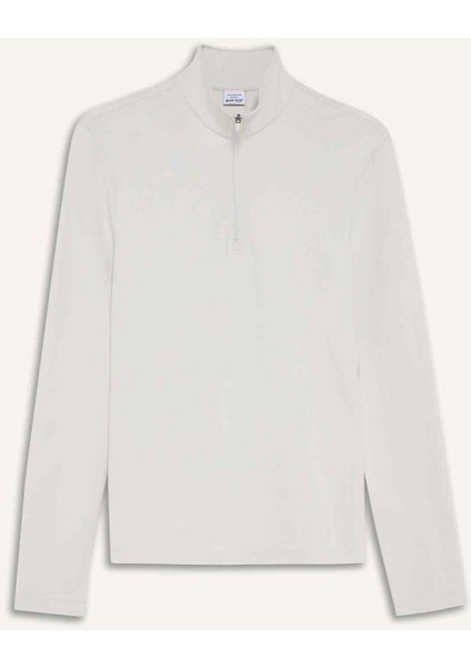 Standart Fit Dik Yaka Fermuarlı Sporcu Sweatshirt F1687AX25WN