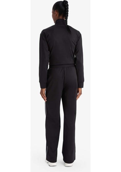 Fit Wide Leg Geniş Paça Cepli Biyeli Standart Boy İçi Yumuşak Tüylü Sporcu Pantolon