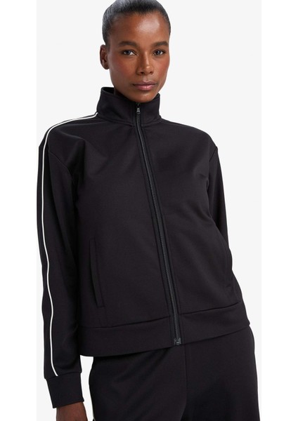 Standart Fit Dik Yaka İçi Yumuşak Tüylü Fermuarlı Hırka F3844AX25AU