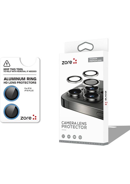 Apple iPhone 16 Mbvo Cl-12 Premium Safir Parmak Izi Bırakmayan Anti-Reflective Kamera Lens Koruyucu-