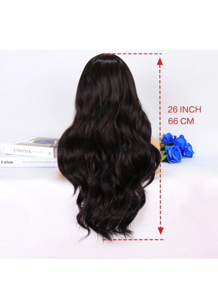 Koyu Kahverengi Perçemler Balköpüğü Tül Peruk indirimleri