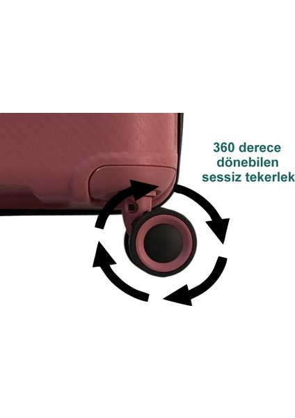 Alfa ☆☆☆☆☆ 5 Yıldız Esnek Kauçuk Kırılmaz Büyük Boy Valiz 75 cm