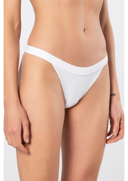 Kadın Likralı Ribana Tanga 2'li Paket 931/BEYAZ modelleri