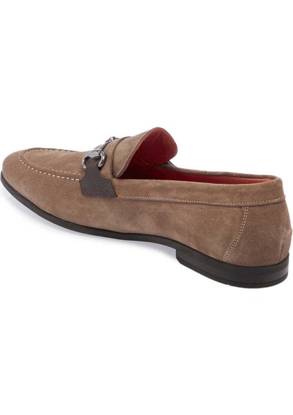 Vizon Hakiki Süet Deri Erkek Loafer - E24I1AY56787-A02
