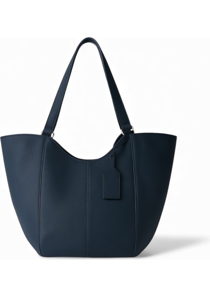 Kese Detaylı Deri Omuz ve Kol Çantası Ladin