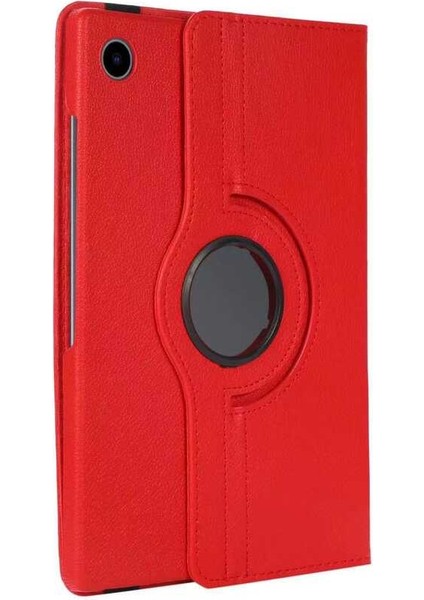 Galaxy Tab A8 10.5 SM-X200 (2021) Uyumlu Mbvo Dönebilen Standlı Kılıf-Kırmızı
