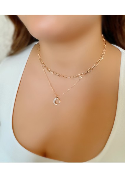 Set.up Ikili Ay Yıldız Tasarım Kolye fiyatları