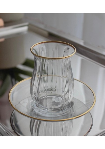 12 Prç Çay Bardağı Gold