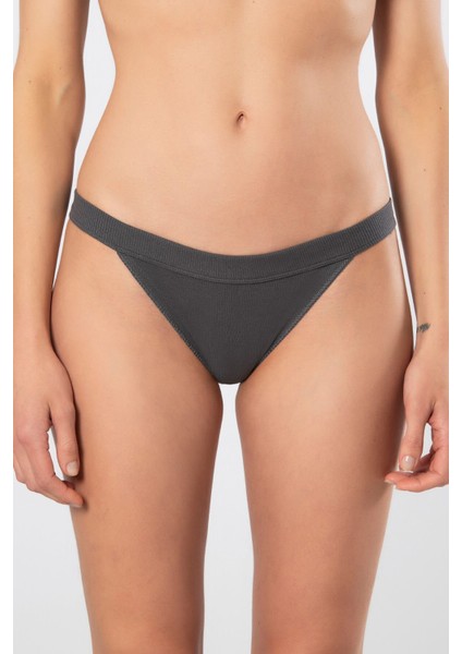 Kadın Likralı Ribana Tanga 2'li Paket 931/ANTRASIT fiyatları