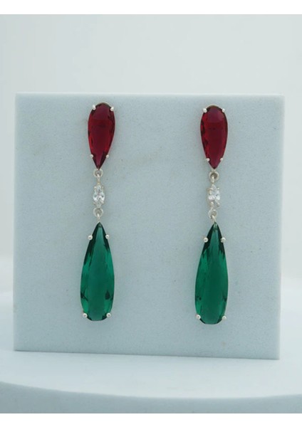 Set.up Sallantılı Taşlı Küpe