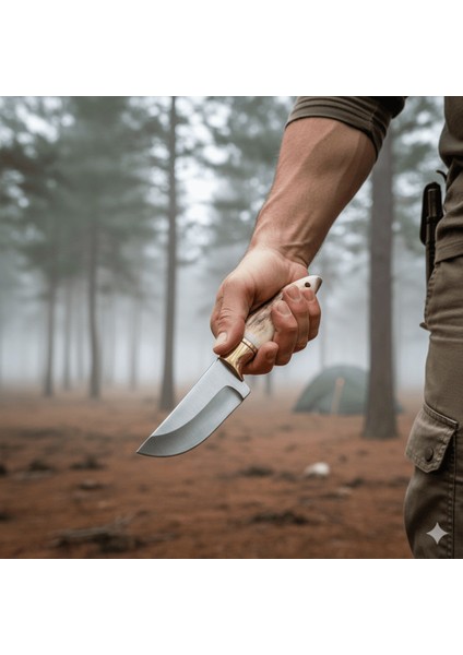 Premium Kutu Geyik Boynuzu Saplı Mini Barınlı Isme Özel 4116 Kalite Paslanmaz Çelik Avcı Kamp Bıçağı fiyatları