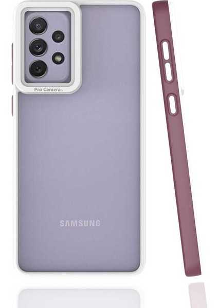Galaxy A73 Kılıf Mbvo Mima Kapak-Mürdüm