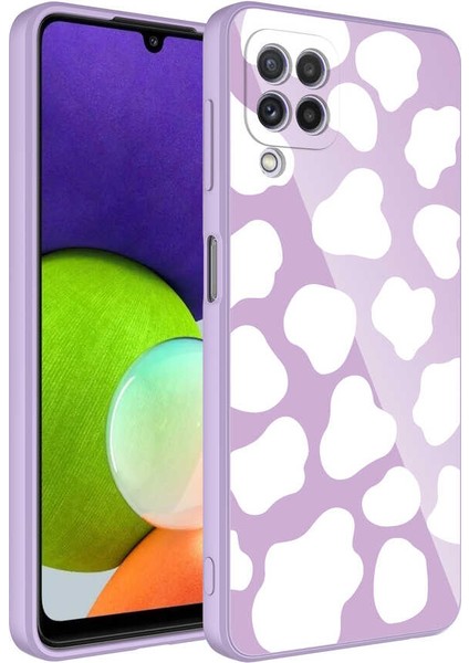 Galaxy A22 4g Kılıf Kamera Korumalı Desenli Sert Silikon Mbvo Epoksi Kapak-No6