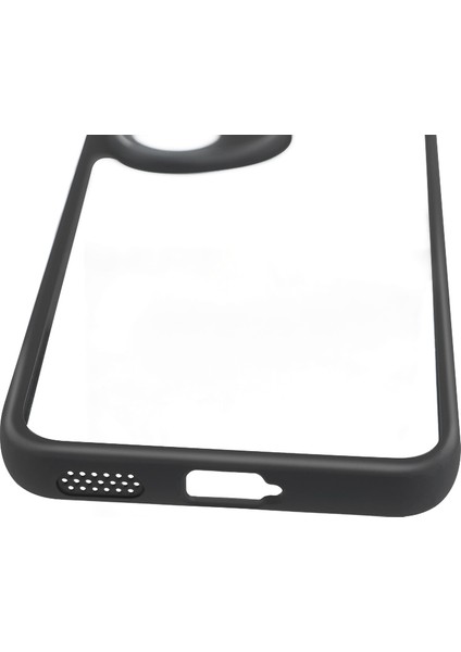 Honor 400 Kılıf Kamera Korumalı Şeffaf Arka Yüzey Mbvo New Roll Kapak - Siyah