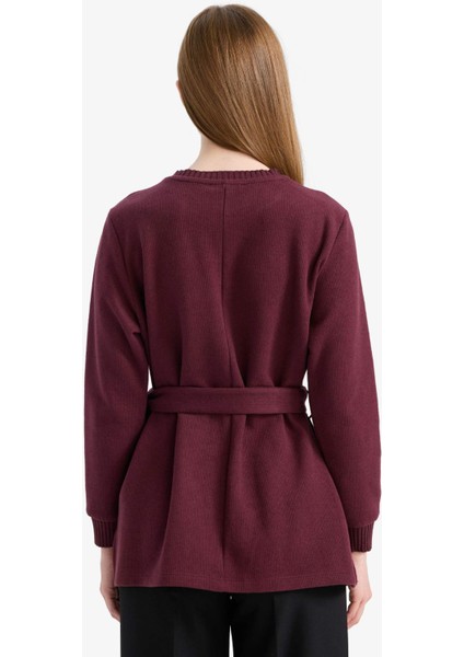 Regular Fit Bisiklet Yaka İçi Yumuşak Tüylü Selanik Kumaş Uzun Kollu Tunik F4156AX25SP