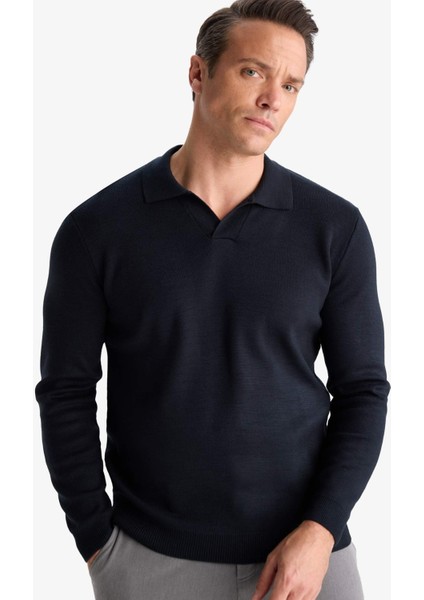 Standart Fit Polo Yaka Triko Kazak D4046AX25WN