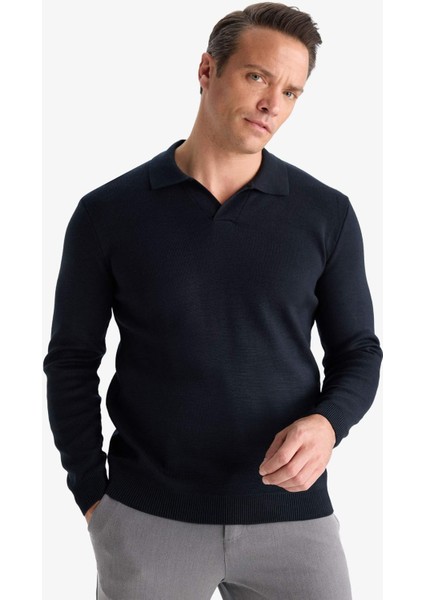 Standart Fit Polo Yaka Triko Kazak D4046AX25WN