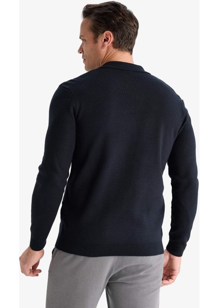 Standart Fit Polo Yaka Triko Kazak D4046AX25WN