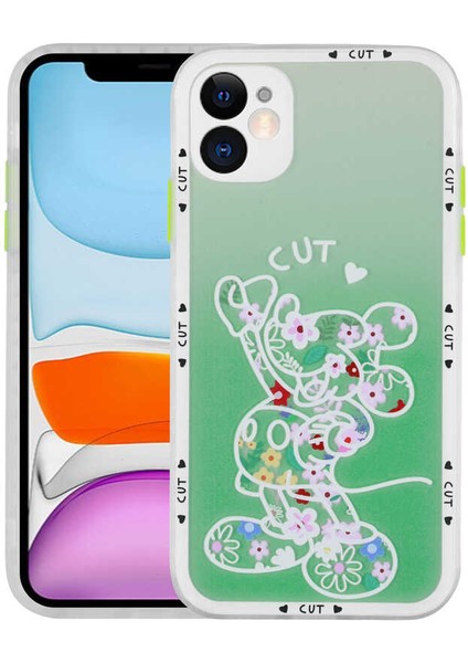 iPhone 11 Kılıf Kamera Korumalı Desenli Sert Mbvo Hess Kapak-No7