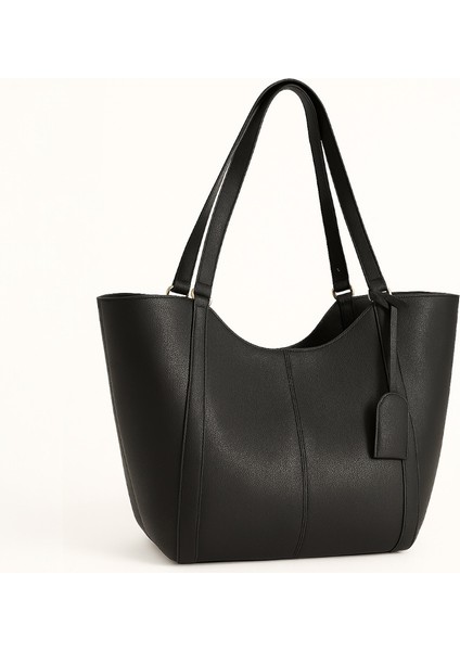 Kese Detaylı Deri Omuz ve Kol Çantası Ladin