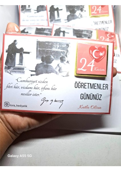Öğretmenler Günü Hediyesi Atatürk Görseli Kart Kahve Çikolata Veanahtarlık fiyatları