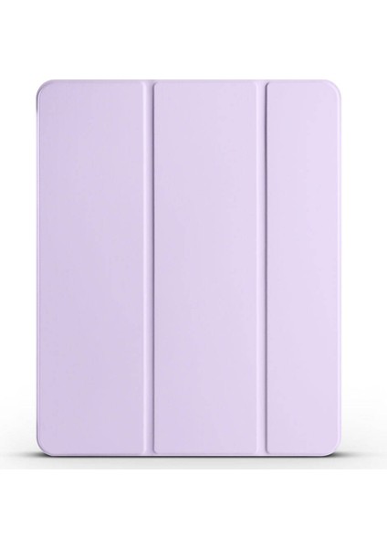 iPad Air 13 2025 M3 Mbvo Smart Cover Kalem Bölmeli Standlı 1-1 Kılıf - Lila