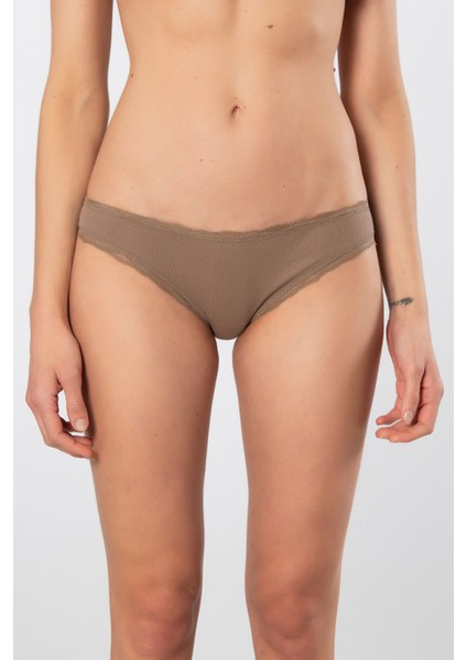 Kadın Likralı Ribana Dantelli Bikini Külot 2'li Paket 928/VIZON fiyatları