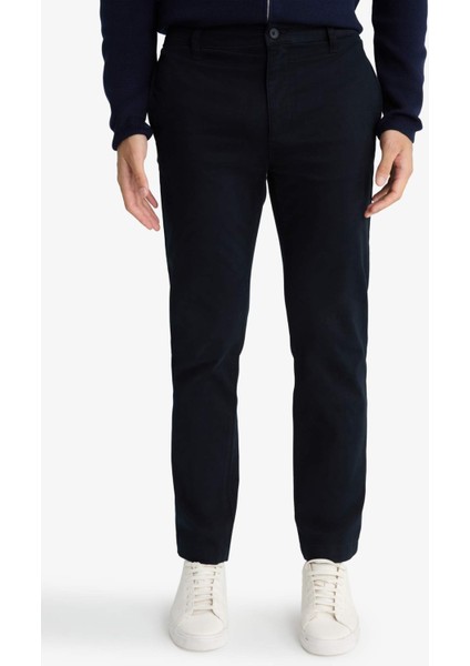 Regular Fit Düz Paça Chino Kanvas Pantolon E8064AX25AU