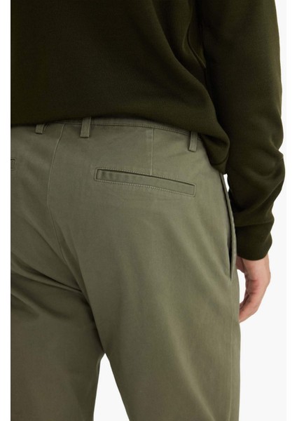 Regular Fit Düz Paça Chino Kanvas Pantolon E8064AX25AU