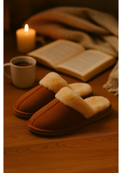 Nice For You Kadın Kürklü Pelüş Ev Terliği – Kalın Tabanlı, Yün Astarlı, Kışlık Cozy Isıtıcı Terlik indirimleri