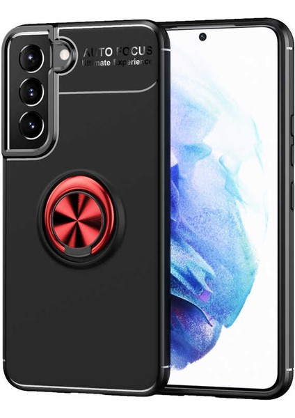 Galaxy S22 Plus Kılıf Mbvo Ravel Silikon Kapak-Siyah-Kırmızı