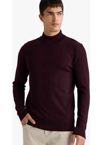 Standart Fit Balıkçı Yaka Triko Kazak F4459AX25AU