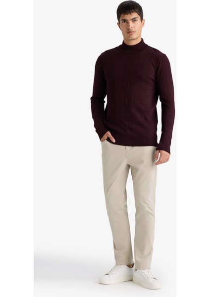 Standart Fit Balıkçı Yaka Triko Kazak F4459AX25AU