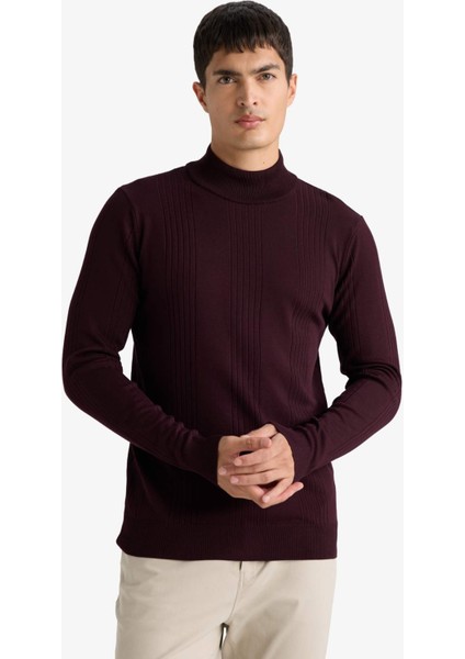 Standart Fit Balıkçı Yaka Triko Kazak F4459AX25AU