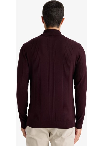 Standart Fit Balıkçı Yaka Triko Kazak F4459AX25AU