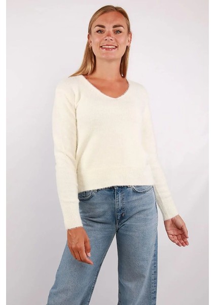 Onlella Piumo Ls V-Neck Knt Kadın Kazak 15259562