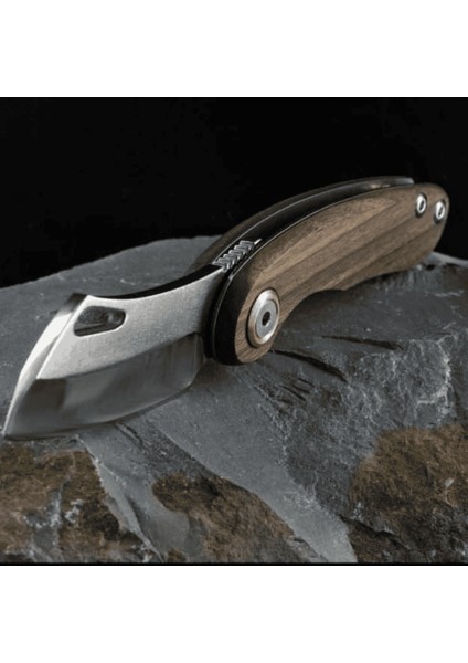 Ceviz Ağacı Saplı Kilit Mekanizmalı Isme Özel Yazılı Dövme Çelikten Avcı ve Kamp Bıçağı - F104 fırsatları